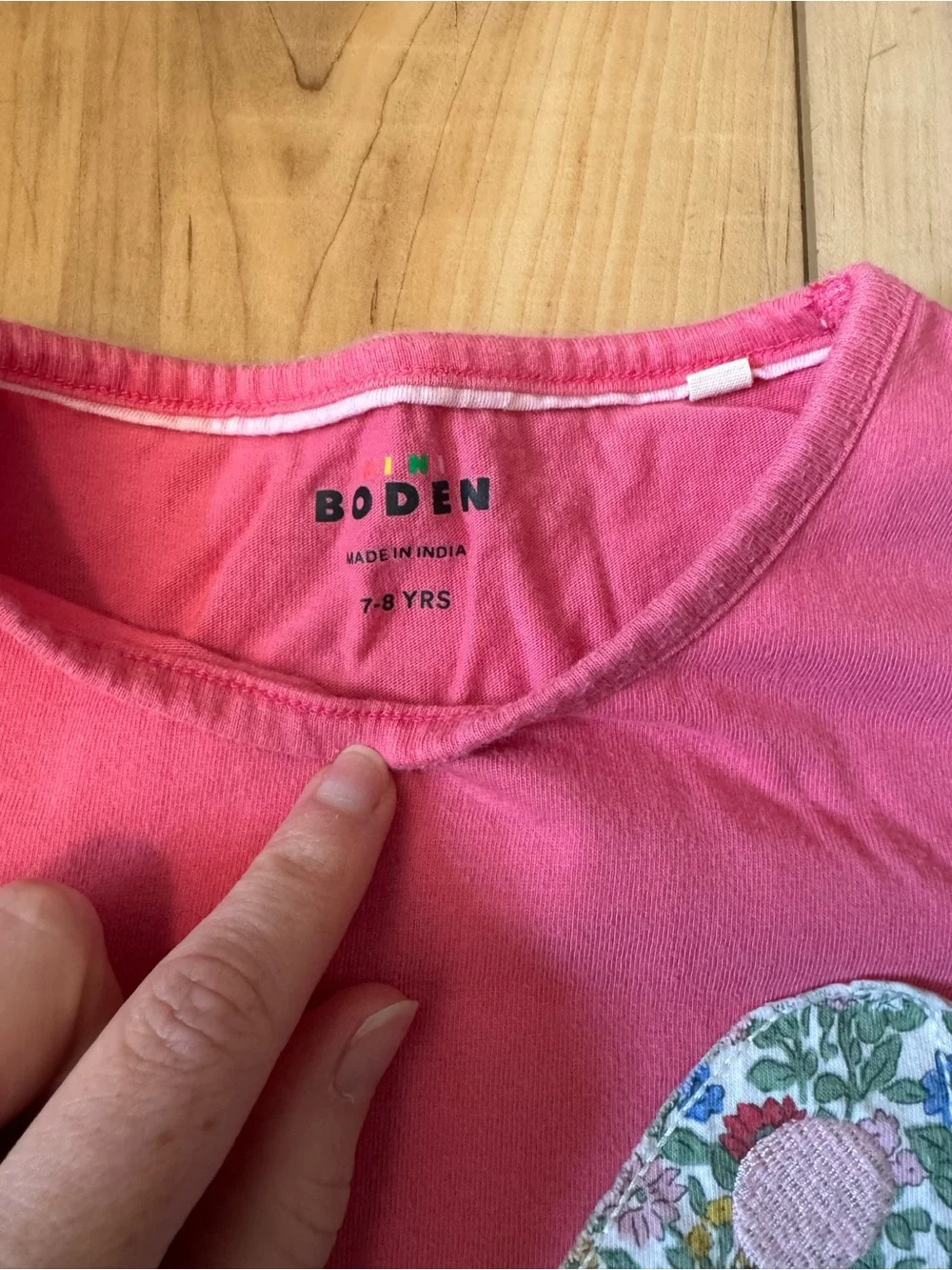 Mini Boden Pink Unicorn Long-Sleeve Shirt Size 7/8